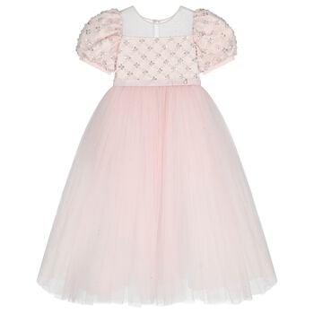 Girls Sofy Pink Sequin Tulle Dress