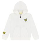 Boys Ivory Teddy Bear Hooded Zip Up Top, 1, hi-res