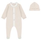 Beige & White Babygrow Set, 2, hi-res
