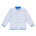 Baby Boys Blue & White Logo Tracksuit Set, 1, hi-res