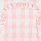 Baby Girls White & Pink Gingham Romper, 1, hi-res