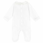 Baby Boys White Logo Babygrow, 1, hi-res