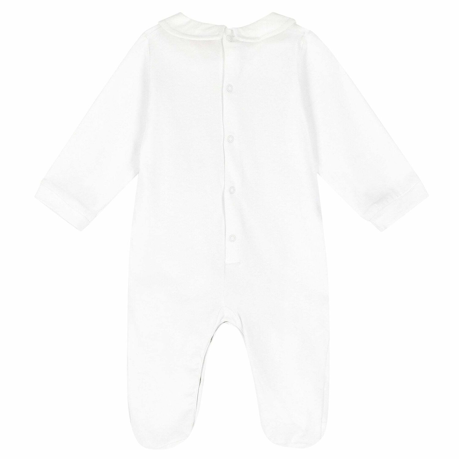 Baby Boys White Logo Babygrow, 1, hi-res image number null