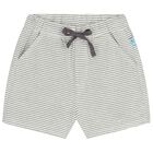 Baby Boys White & Grey Elephant Shorts Set, 1, hi-res