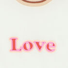 Girls White Love Top, 1, hi-res