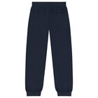 Boys White, Grey & Navy Blue Tracksuit Set (3 Piece), 2, hi-res