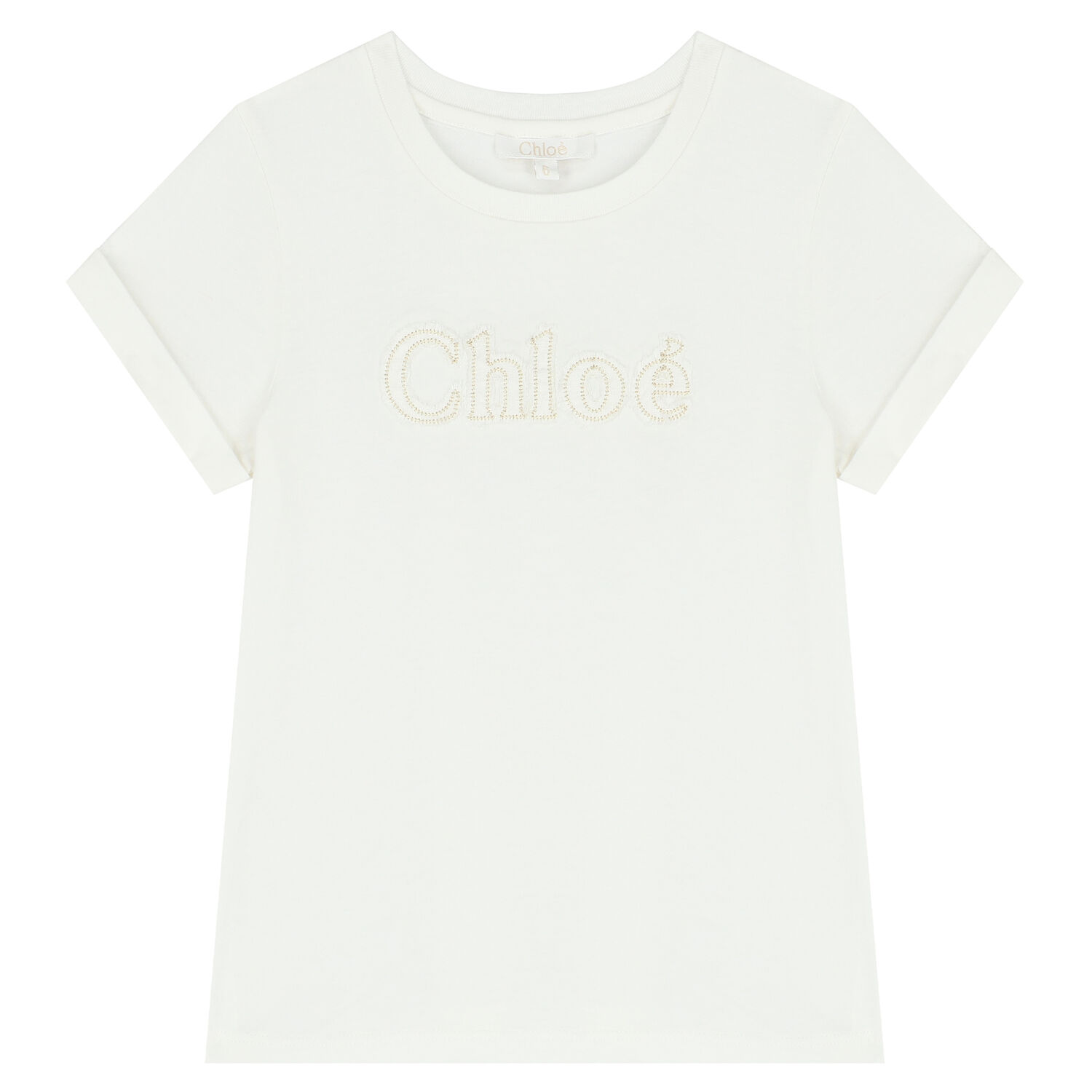 Girls Ivory Logo T-Shirt, 1, hi-res
