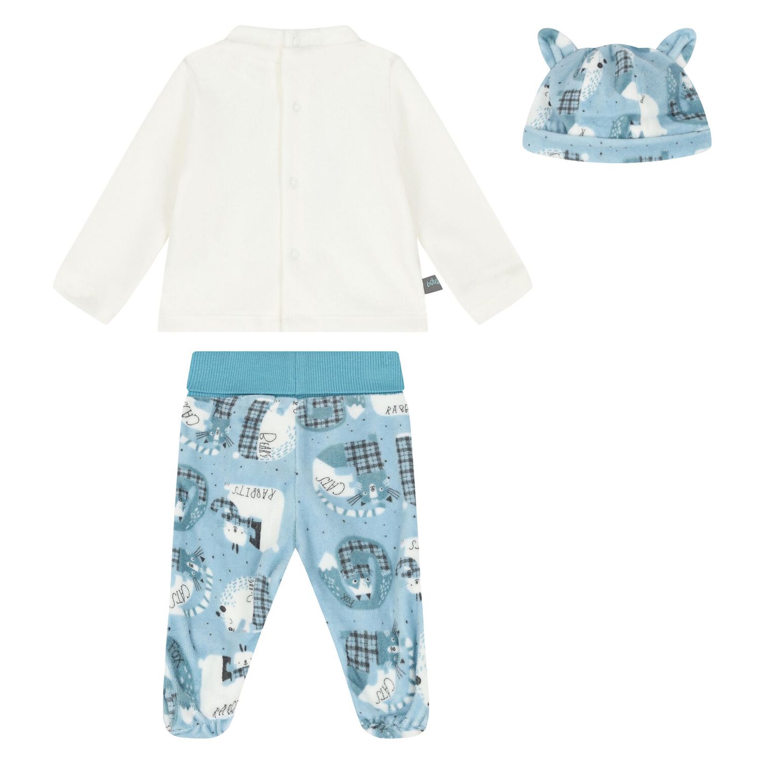Baby Boys Ivory & Blue Trousers Set, 2, hi-res image number null