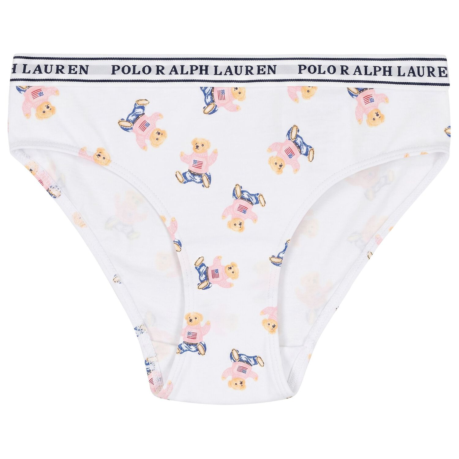 Girls White & Pink Bikini Brief ( 5-Pack ), 1, hi-res