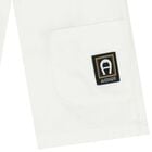 Younger Boys White Logo Shorts, 1, hi-res
