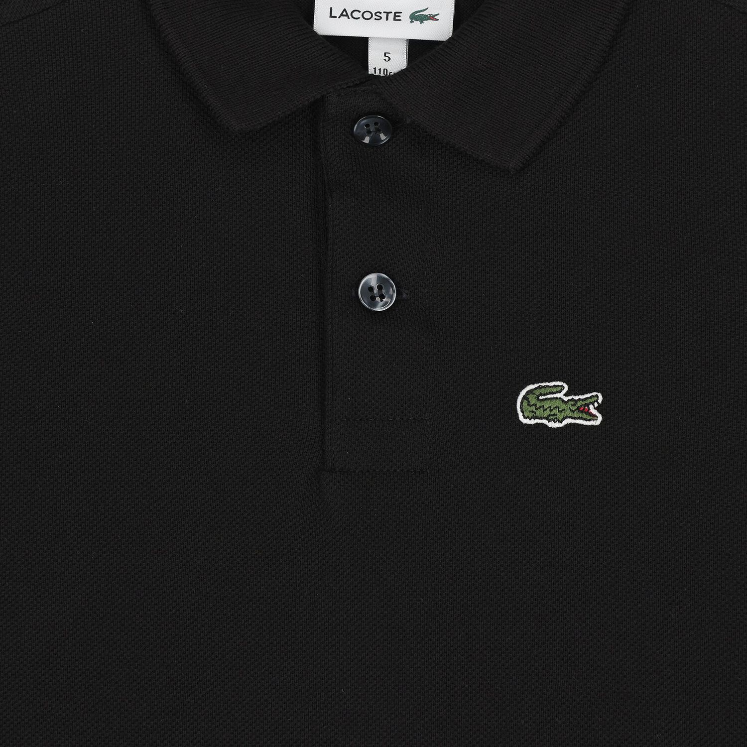 Boys Black Logo Polo Shirt, 5, hi-res image number null