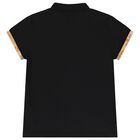 Boys Black Geo Map Polo Shirt, 2, hi-res