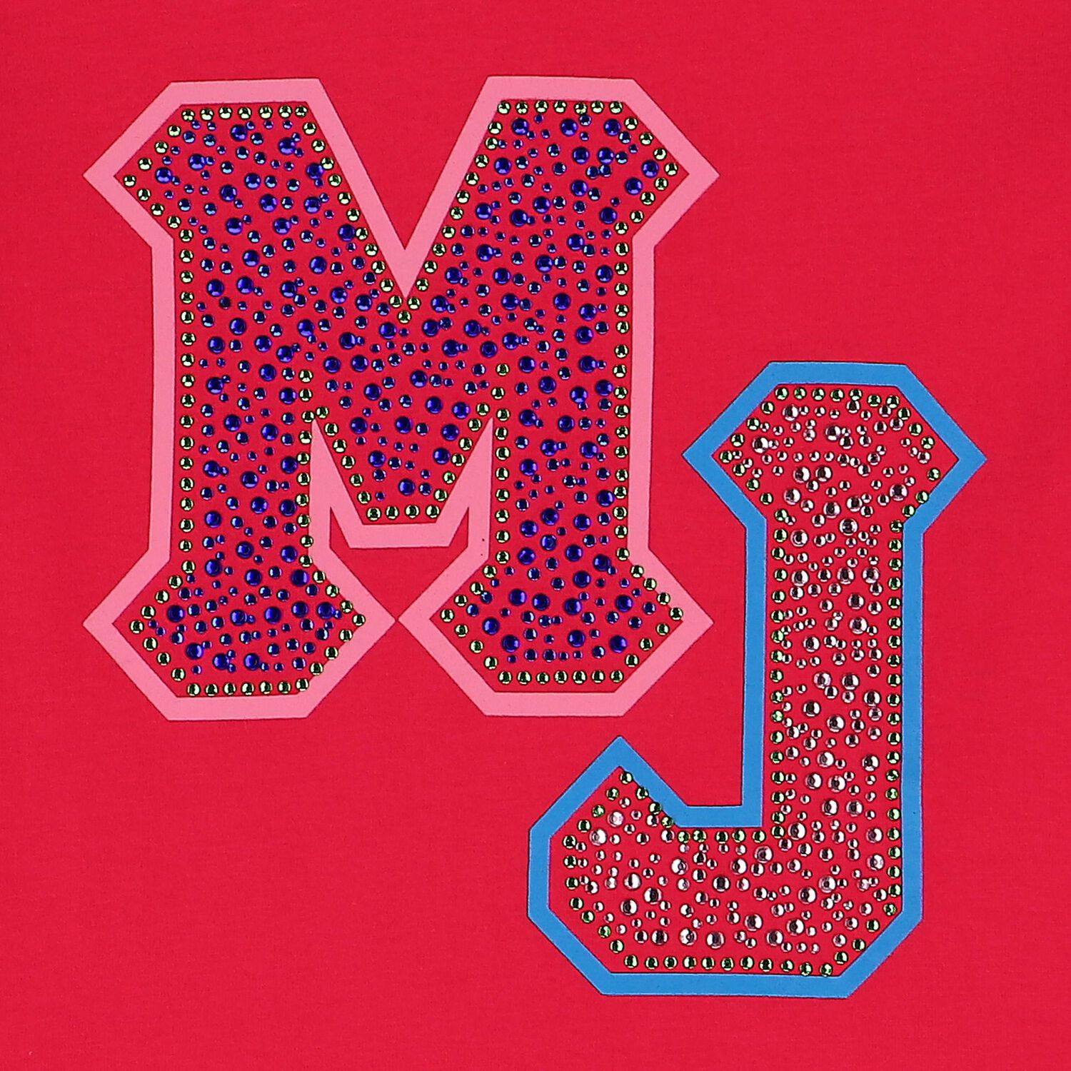 Girls Pink Embellished Logo Long Sleeve Top, 1, hi-res