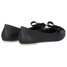 Girls Black Bow Logo Jelly Shoes, 1, hi-res