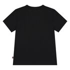 Younger Boys Black Logo T-Shirt, 2, hi-res