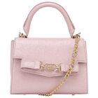 Girls Metallic Pink Textured Faux Leather Handbag, 1, hi-res