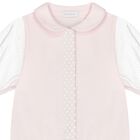 Baby Girls Pink Lace Babygrow, 1, hi-res