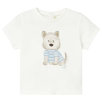 Younger Boys Ivory Puppy T-Shirt 