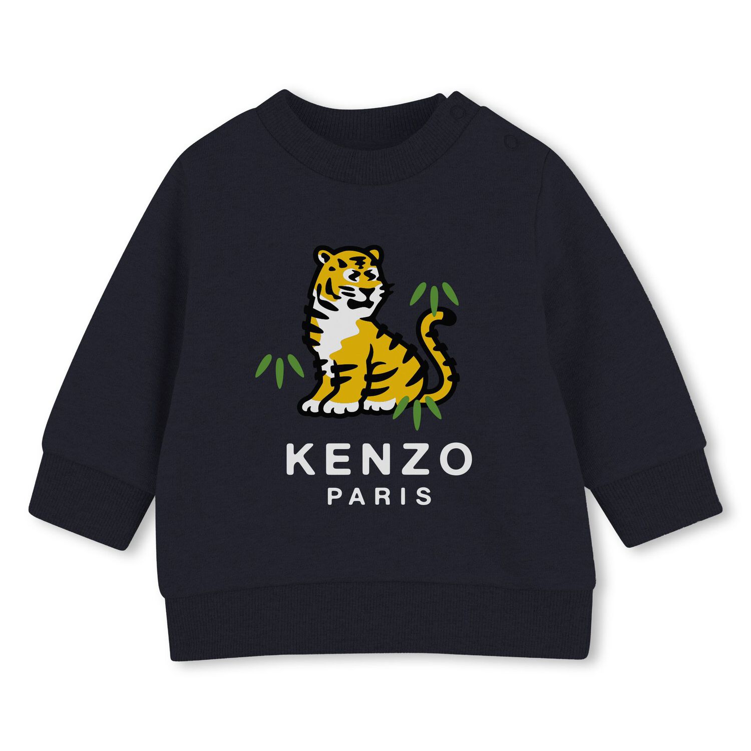 Younger Boys Navy Blue Tiger Logo Tracksuit, 1, hi-res