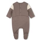 Baby Boys Grey Logo Babygrow, 1, hi-res