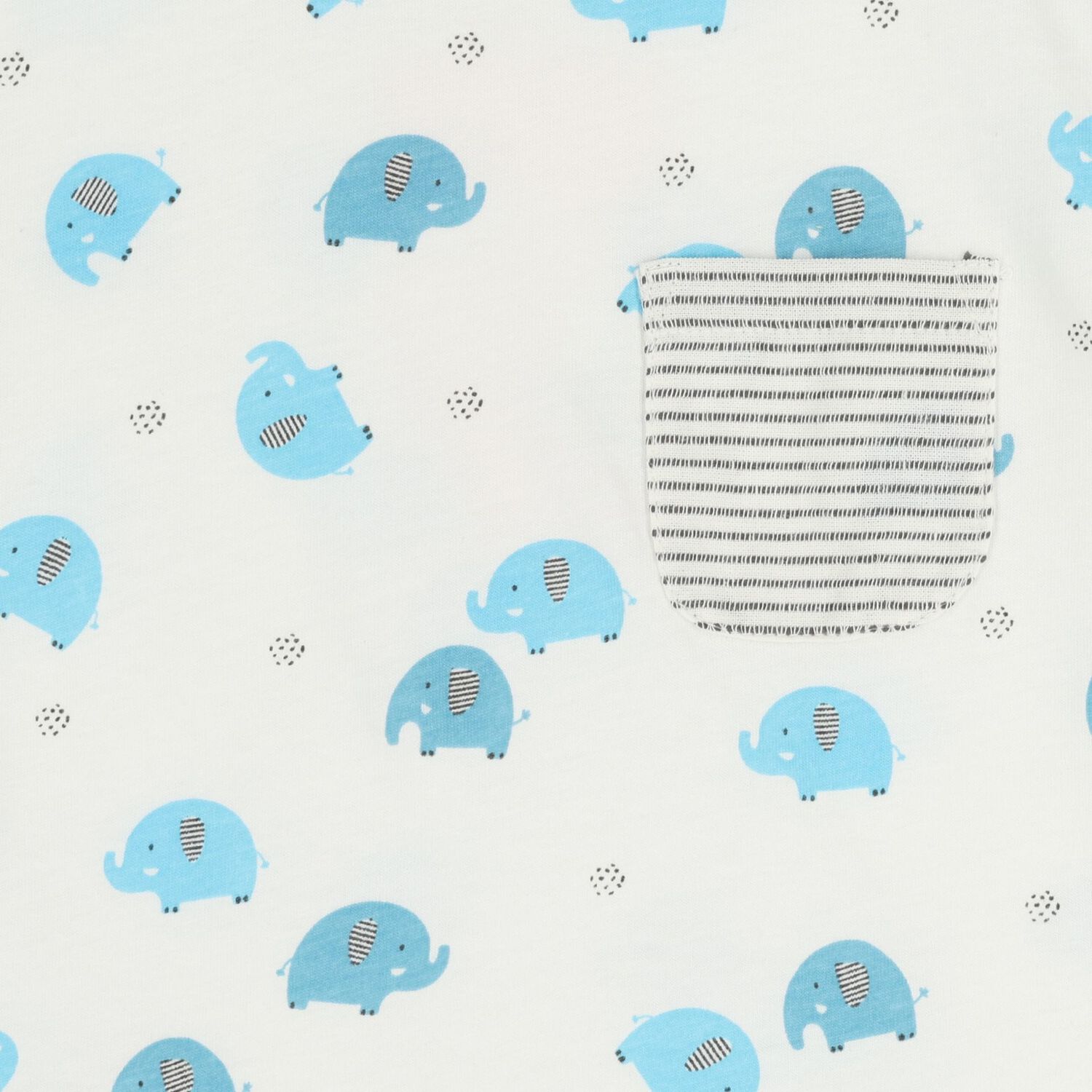 Baby Boys White & Grey Elephant Shorts Set, 1, hi-res