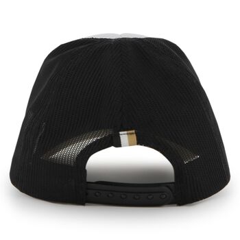 Boys White, Black & Beige Logo Cap