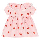 Baby Girls Pink Heart Dress, 1, hi-res