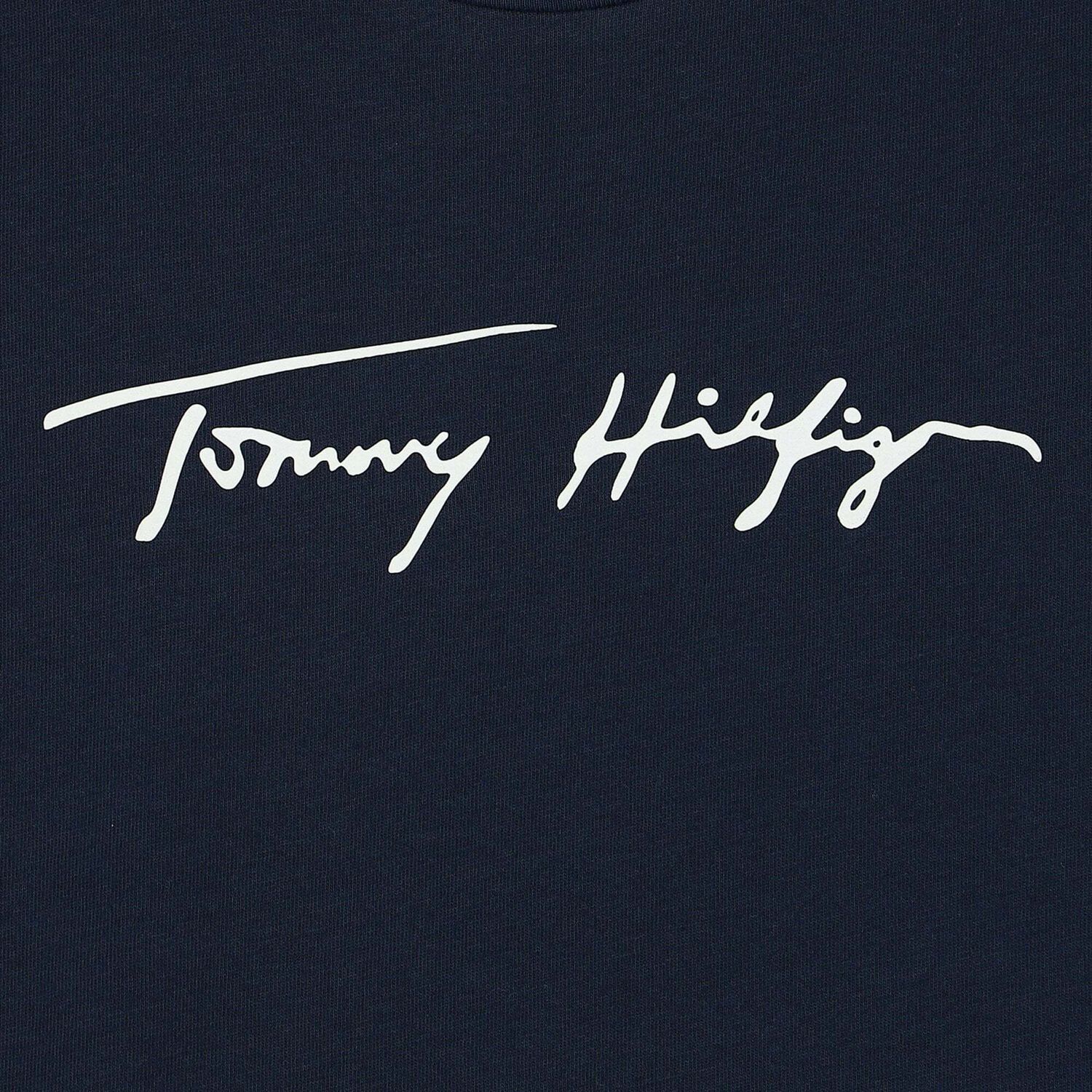 Girls Navy Logo Dress, 1, hi-res