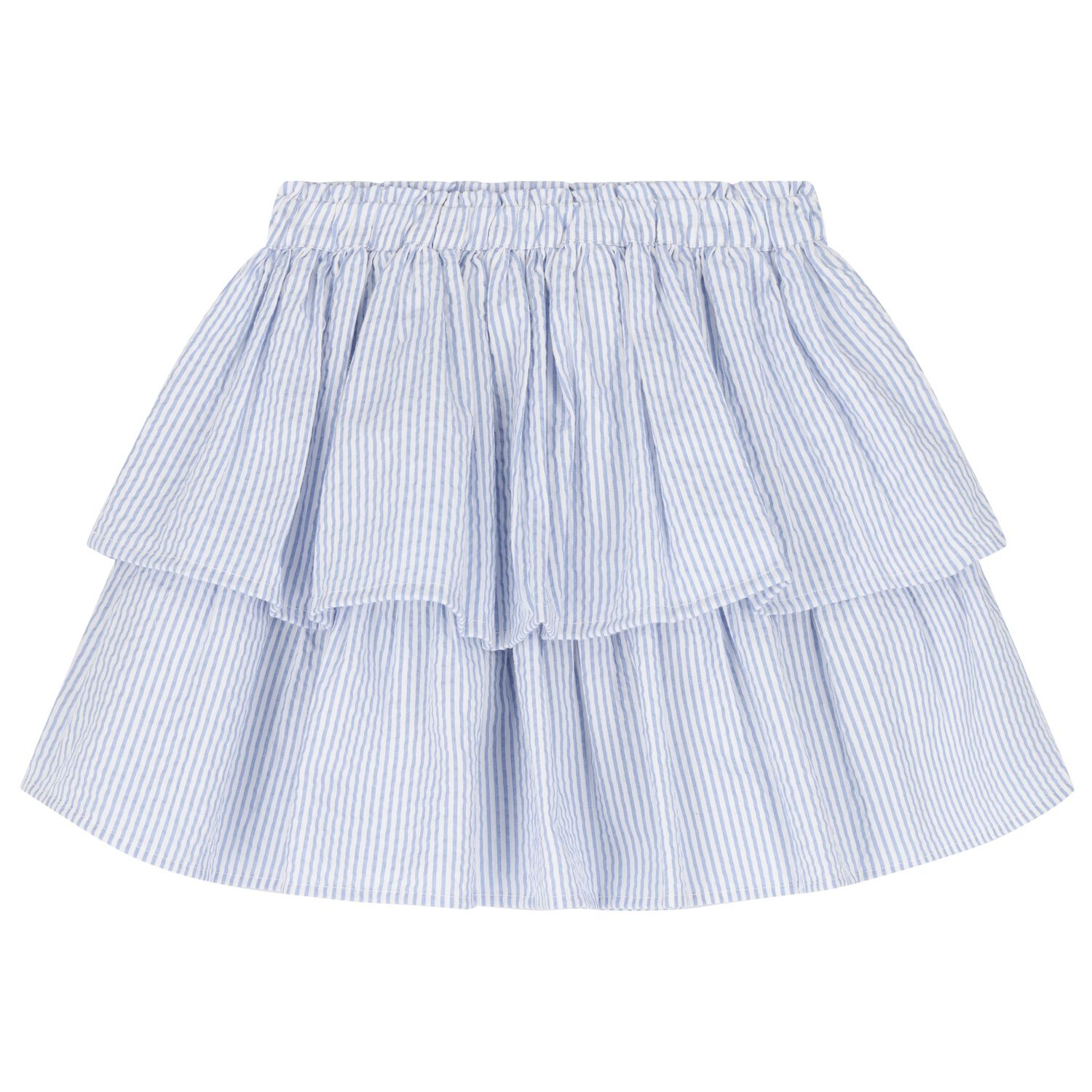 Girls White & Blue Striped Skirt, 1, hi-res image number null