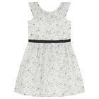 Girls White Floral Dress, 1, hi-res