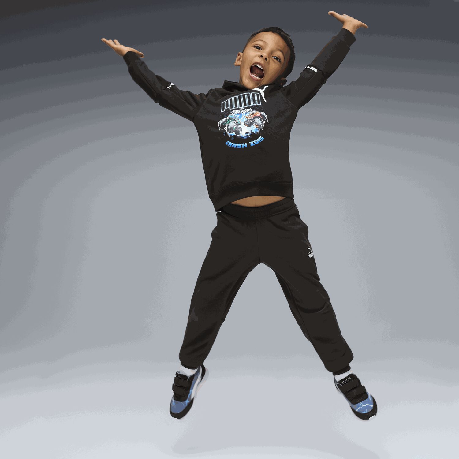 Boys Black Hot Wheels logo Joggers, 1, hi-res