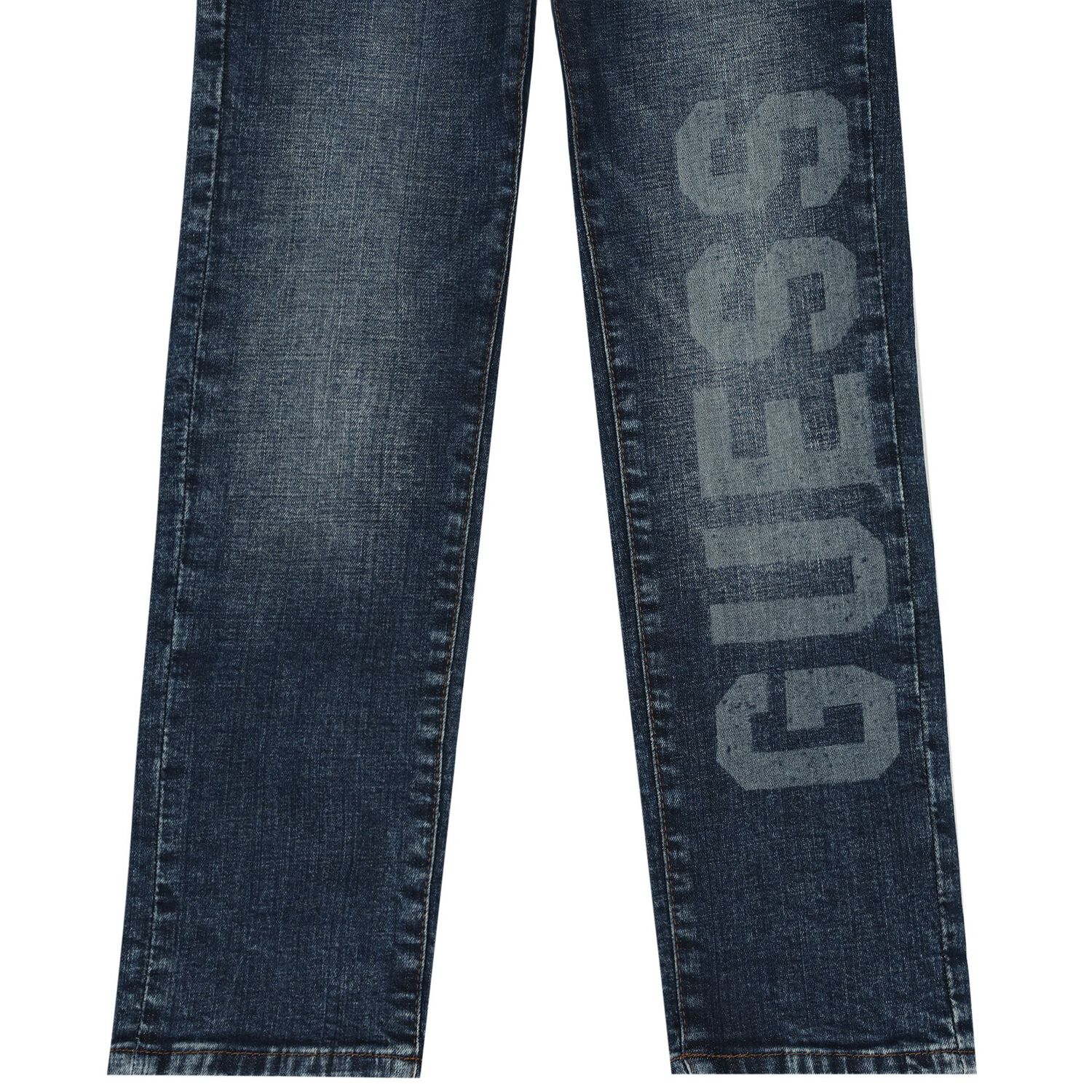 Boys Blue Logo Denim Jeans, 1, hi-res image number null