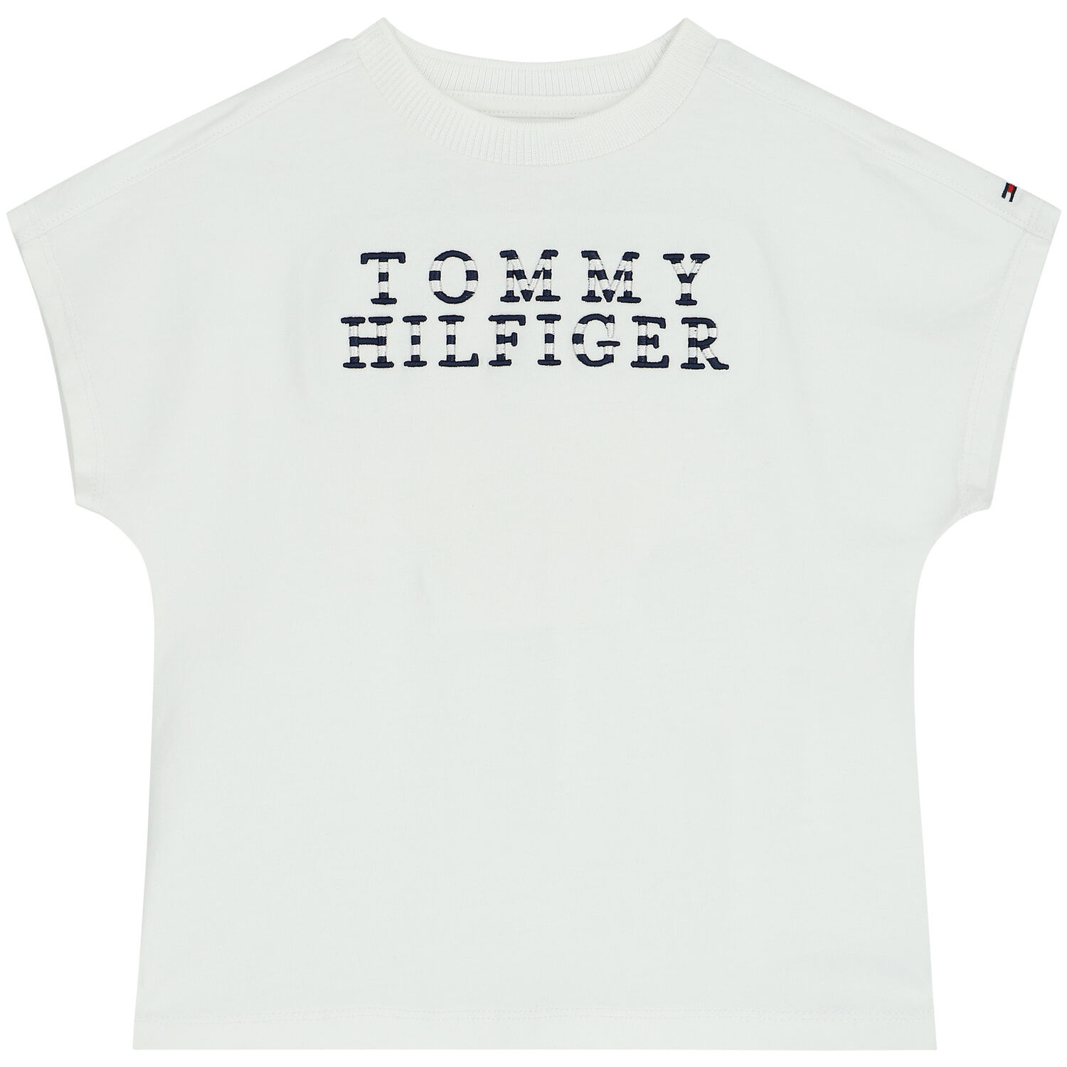 Girls White Logo T-Shirt, 1, hi-res