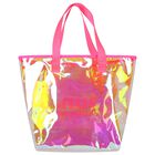 Girls Pink Iridescent Ice Cream Tote Bag, 1, hi-res