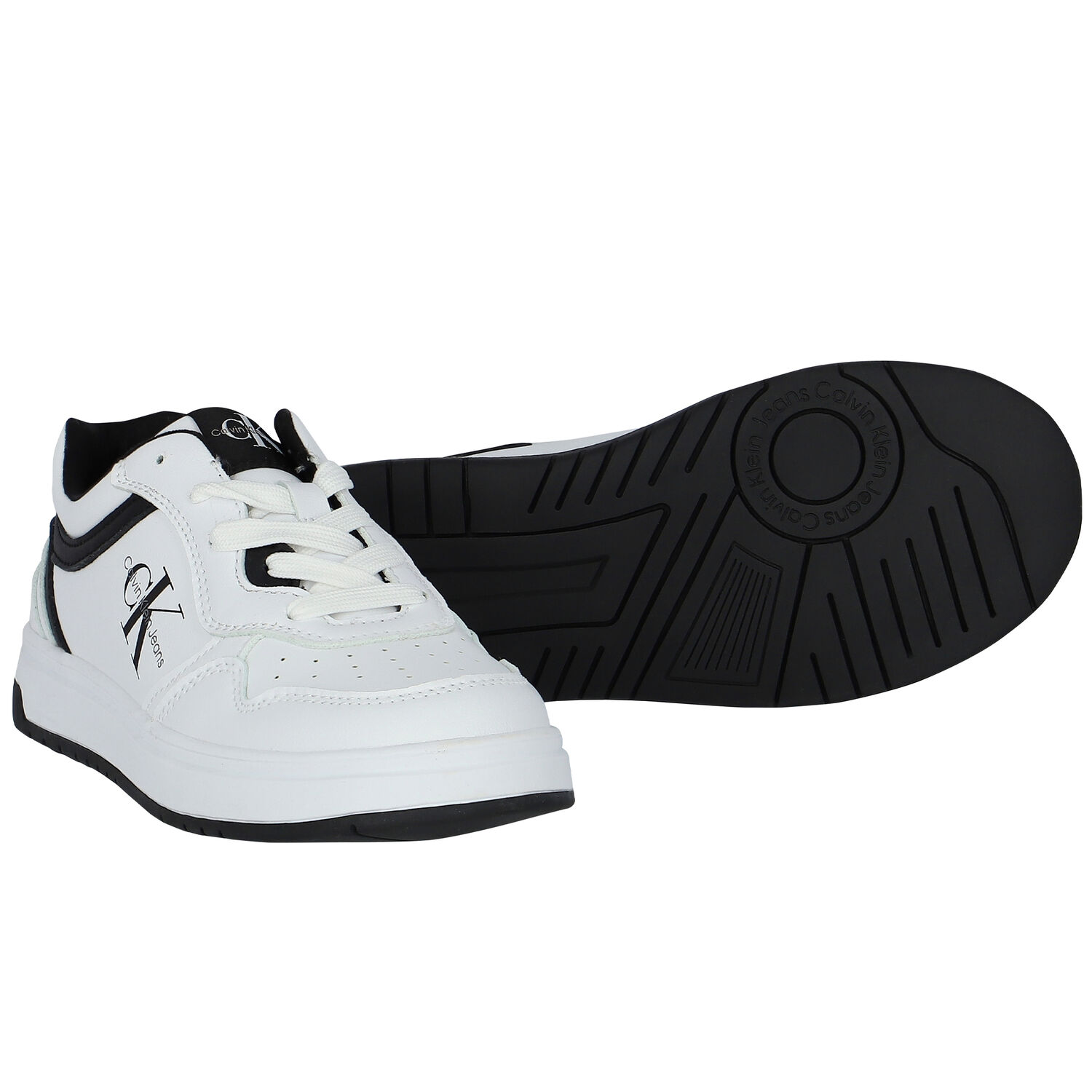 White Logo Trainers, 1, hi-res