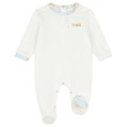 Baby Boys Blue & Ivory Geo Map Babygrow Gift Set, 1, hi-res
