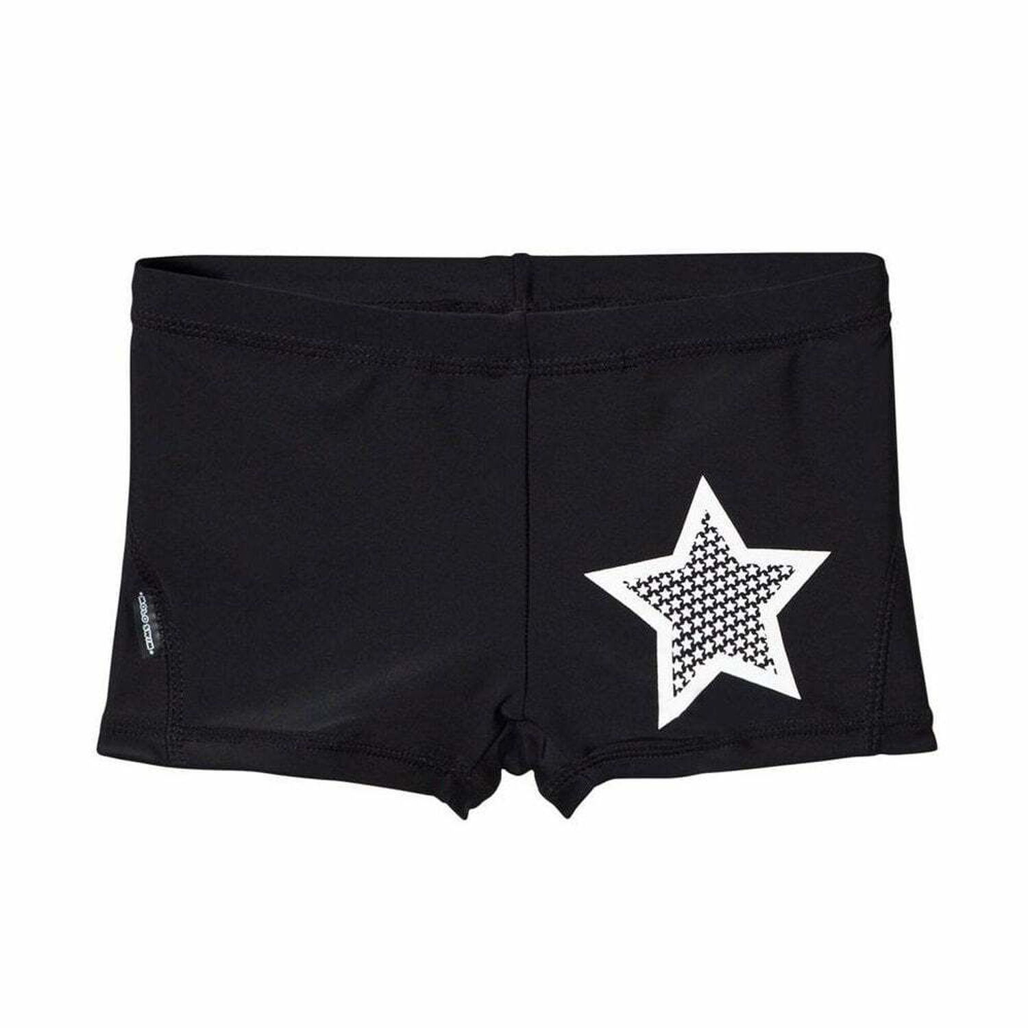 Boys Short Black Swim Shorts, 1, hi-res