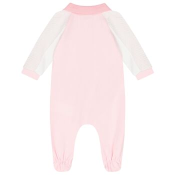 Baby Girls Pink Logo Babygrow