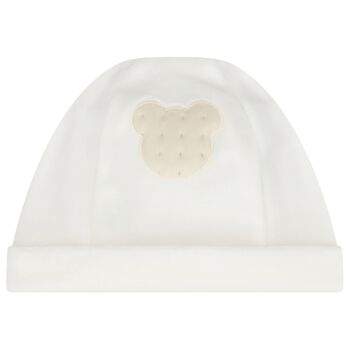 Ivory Teddy Bear Baby Hat