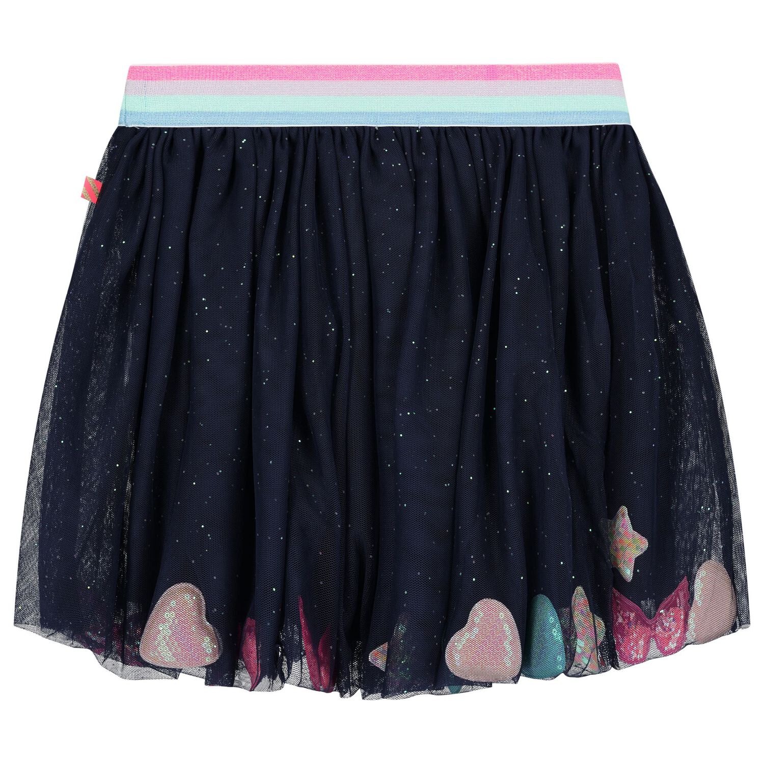 Girls Navy Blue Layered Tulle Skirt, 1, hi-res image number null