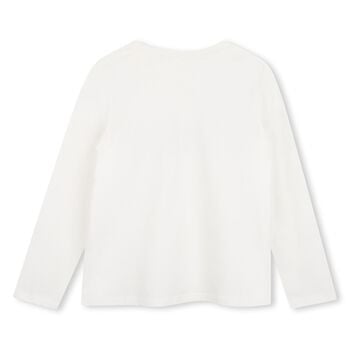Girls Mini Me White Long Sleeve Top
