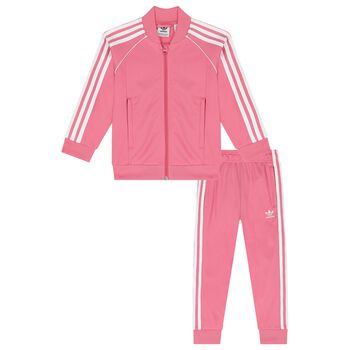 Girls Pink Logo Tracksuit