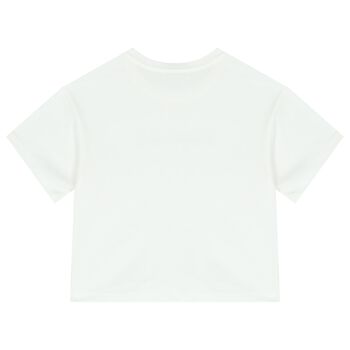Girls White Logo T-Shirt