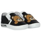 Black & White Teddy Bear Pre Walker Shoes, 1, hi-res
