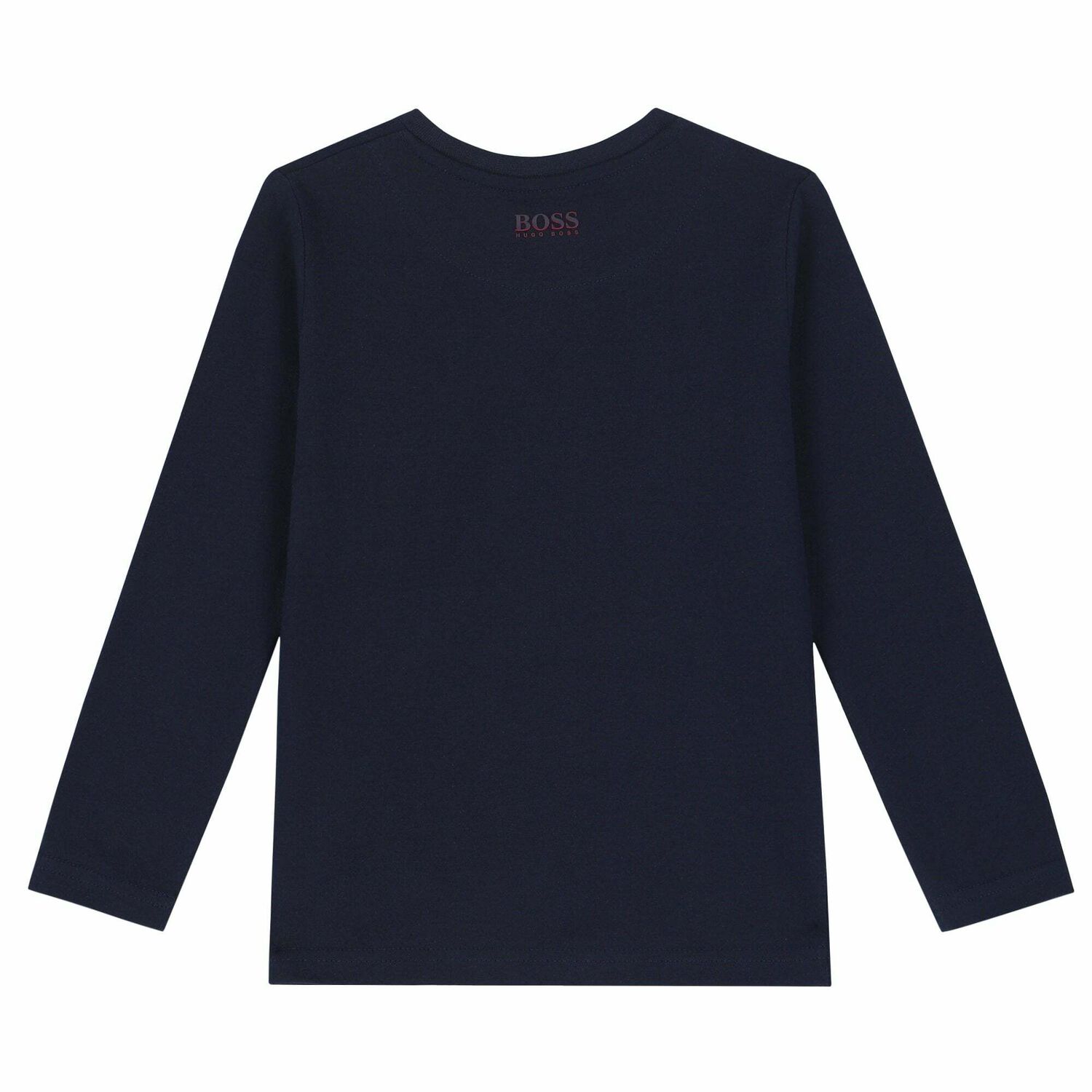 Boys Navy Logo Long Sleeve Top, 1, hi-res image number null