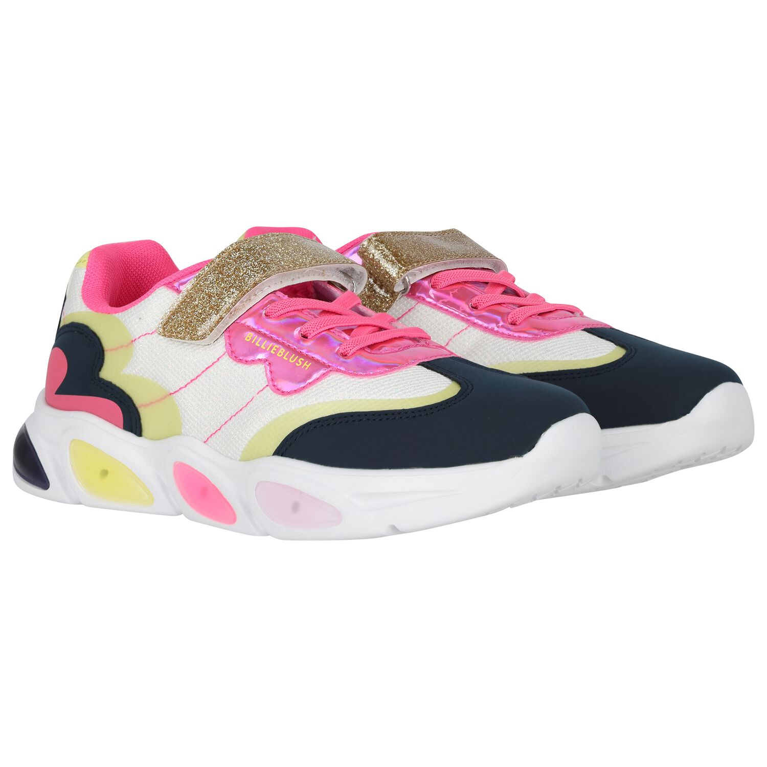 Girls Multi-Coloured Logo Trainers, 1, hi-res