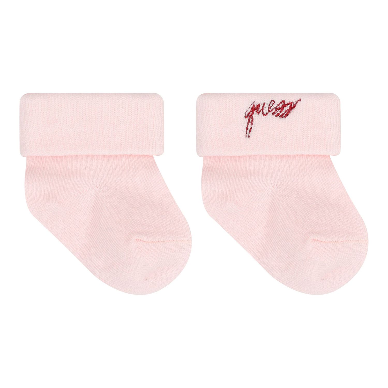 Baby Girls Pink & White Teddy Bear Logo Bodysuit Set, 1, hi-res