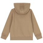 Boys Beige Logo Hooded Top, 2, hi-res