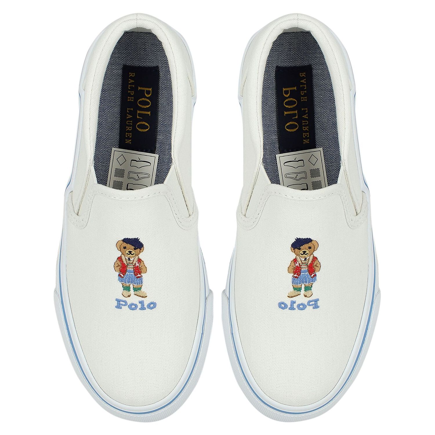 Girls Ivory Slip-On Trainers, 1, hi-res
