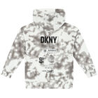 White & Grey Logo Hooded Zip Up Top, 1, hi-res